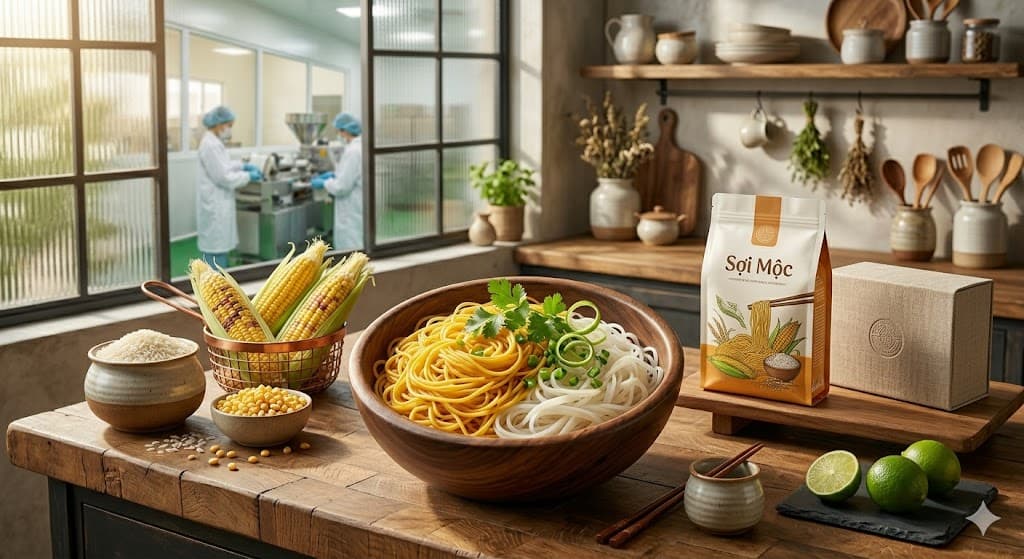 Quy trình chế biến bún phở ngô khô