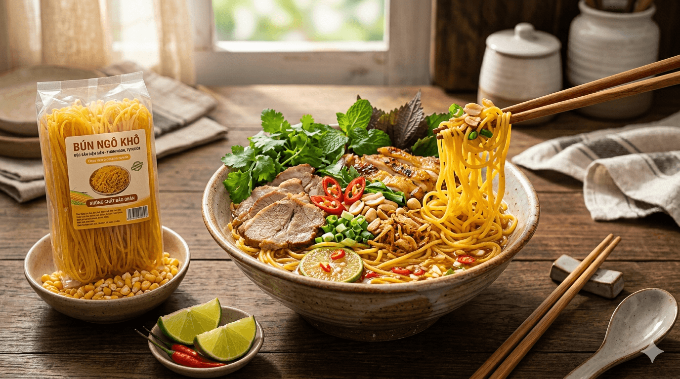 Hình ảnh phở ngũ sắc Sợi Mộc