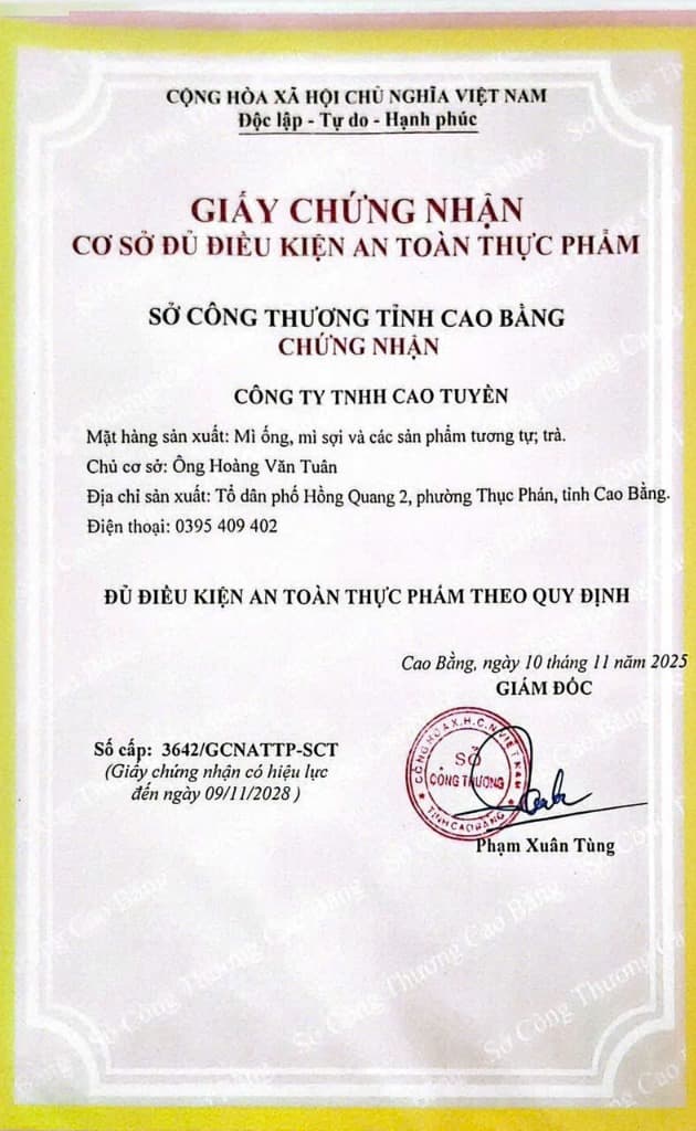 Cơ Sở Đủ Điều Kiện VSATTP